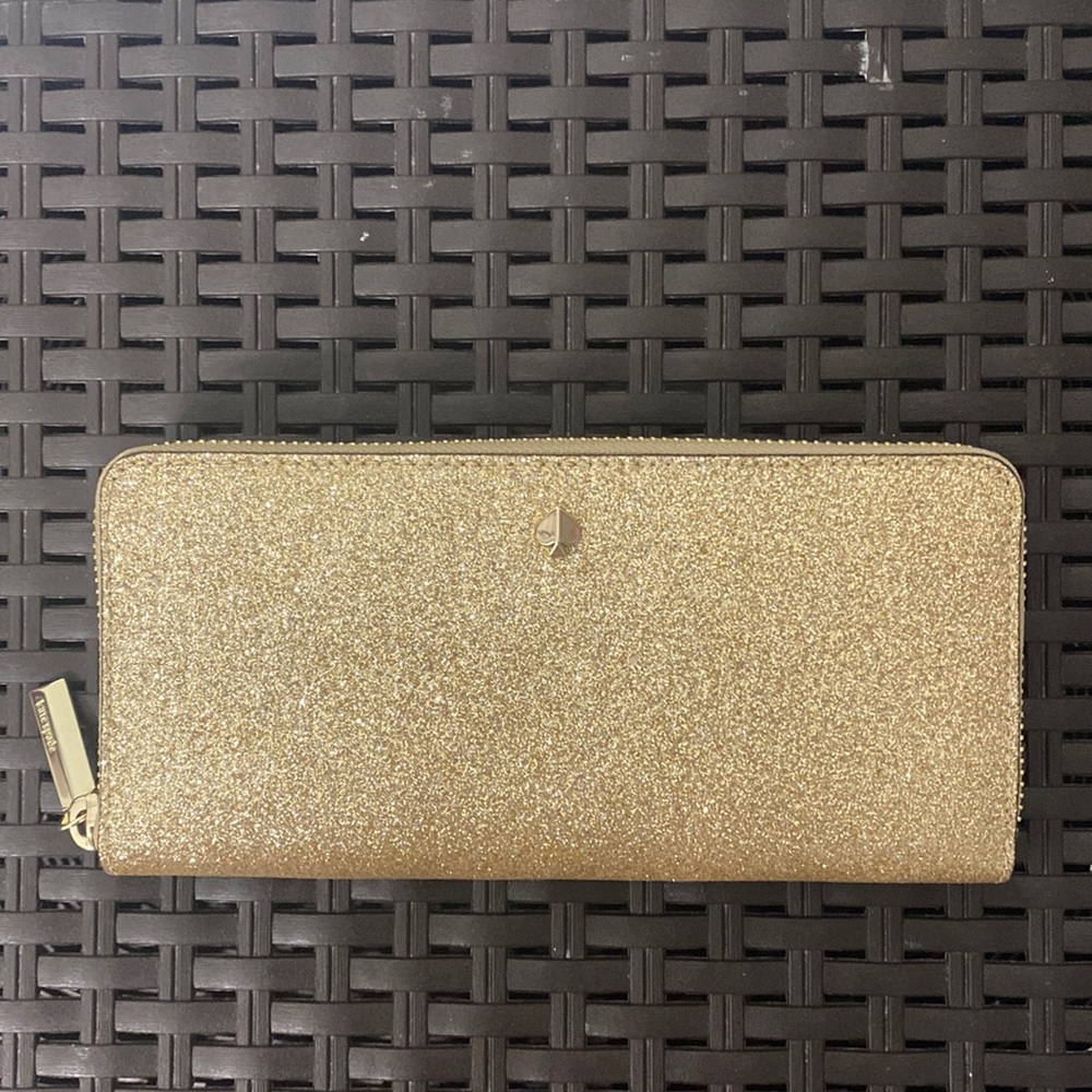 Kate Spade Gold Glitter Wallet